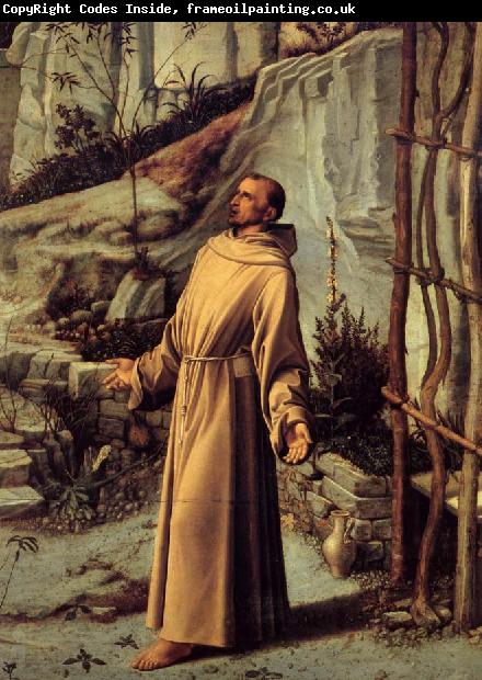 BELLINI, Giovanni Details of St.Francis in the desert